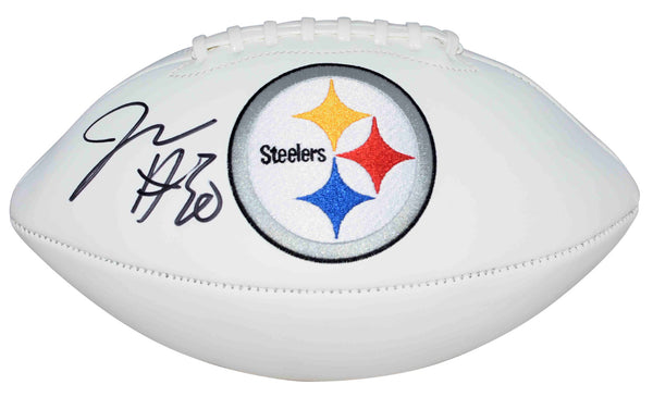 JAYLEN WARREN AUTOGRAPHED PITTSBURGH STEELERS WHITE LOGO FOOTBALL BECKETT