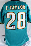 Fred Taylor Autographed Teal Pro Style Jersey- Beckett W Hologram *Black