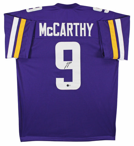 J.J. McCarthy Authentic Signed Purple Pro Style Jersey BAS Witnessed