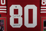 Jerry Rice Autographed 49ers Mitchell & Ness HOF 2010 Framed Jersey Fanatics COA