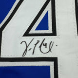 Framed Autographed/Signed Vincent Lecavalier 35x39 Tampa Bay Blue Jersey JSA COA