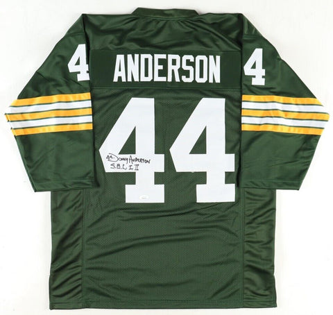 Donny Anderson Signed Green Bay Packers Jersey Inscribed S.B.C. I, II (JSA COA)