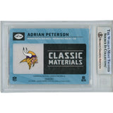 Adrian Peterson Autographed 17 Panini Classics Patch Trading Card Beckett 49812