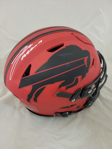JOSH ALLEN SIGNED BUFFALO BILLS RAVE SPEEDFLEX AUTHENTIC HELMET BECKETT QR