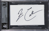 Uconn Jim Calhoun Authentic Signed 3x5 Index Card Autographed BAS Slabbed 2