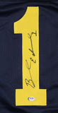 Braylon Edwards Signed Michigan Wolverines Jersey (PSA COA) Browns Pro Bowl W.R.