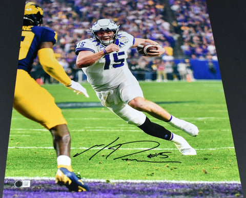 MAX DUGGAN AUTOGRAPHED SIGNED TCU HORNED FROGS 16X20 PHOTO BECKETT