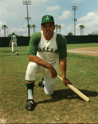 Athletics Reggie Jackson 8x10 PhotoFile Kneeling On Bat Photo Un-signed