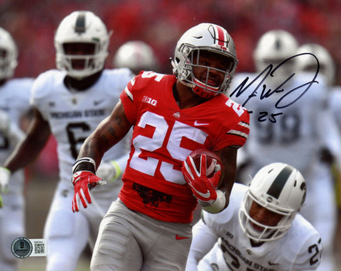 Mike Weber Autographed Ohio State Buckeyes 8x10 Photo Beckett 47356