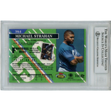 Michael Strahan Autographed 93 Stadium Club Slabbed Trading Card Beckett 46079