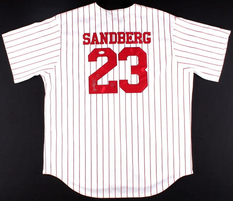 Ryne Sandberg Signed Philadelphia Phillies Jersey (JSA COA) Cubs HOF 2nd Baseman