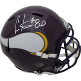 Cris Carter Signed Minnesota Vikings TB F/S Helmet Beckett 45442