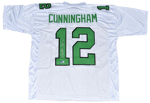 RANDALL CUNNINGHAM AUTOGRAPHED PHILADELPHIA EAGLES #12 WHITE JERSEY BECKETT