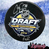 Carter Hart Flyers Autographed Signed Draft Puck, 48th Pick Inscription JSA COA