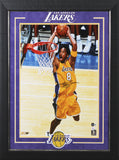 Lakers Kobe Bryant Signed 16x20 Framed Vertical Dunking Photo BAS #AD64060