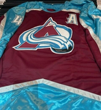 Rob Blake Signed Colorado Avalanche Jersey (Beckett COA) 2001 Stanley Cup Champs