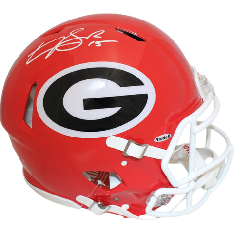 Carson Beck Autographed Georgia Bulldogs Authentic Speed Helmet Beckett 47550