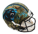 Steve Smith Sr Signed Panthers Speed Authentic Camo Helmet "Agent 89" Insc