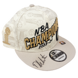 Derrick White Boston Celtics Signed 2024 NBA Champions Locker Room Hat JSA