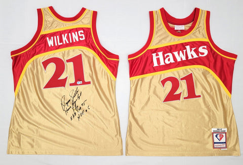 Dominique Wilkins Signed Hawks 1986-87 Mitchell & Ness Swingman Jersey Beckett