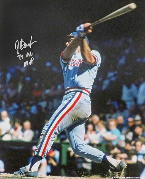 Jeff Burroughs Signed Rangers Batting Action 16x20 Photo w/74 AL MVP - (SS COA)