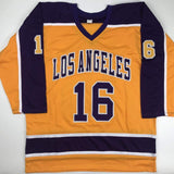 Autographed/Signed Marcel Dionne HOF 92 Los Angeles LA Yellow Jersey JSA COA