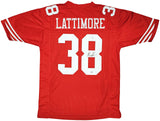 SAN FRANCISCO 49ERS MARCUS LATTIMORE AUTOGRAPHED RED JERSEY BECKETT QR 212445