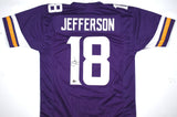 Justin Jefferson Autographed Purple Pro Style Jersey - Beckett W Hologram *1