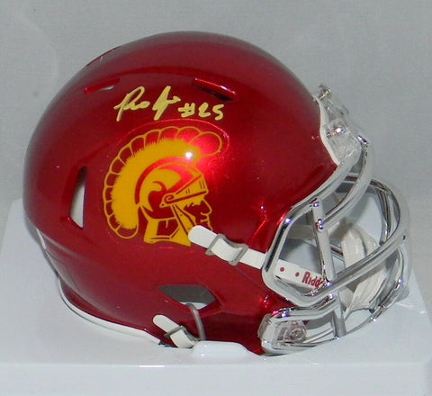 RONALD JONES II SIGNED AUTOGRAPHED USC TROJANS CHROME SPEED MINI HELMET JSA