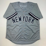 Autographed/Signed Ron Guidry New York Grey Baseball Jersey Beckett BAS COA