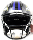 Ray Lewis Autographed Baltimore Ravens F/S Speed Flex Helmet- Beckett W Hologram