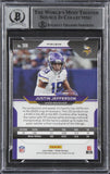 Vikings Justin Jefferson Signed 2020 Panini Prizm OL #398 RC Auto 10! BAS Slab