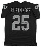 Fred Biletnikoff Authentic Signed Black Pro Style Jersey BAS Witnessed