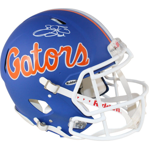 Emmitt Smith Autographed Florida Gators Authentic Blue Helmet Beckett 49572