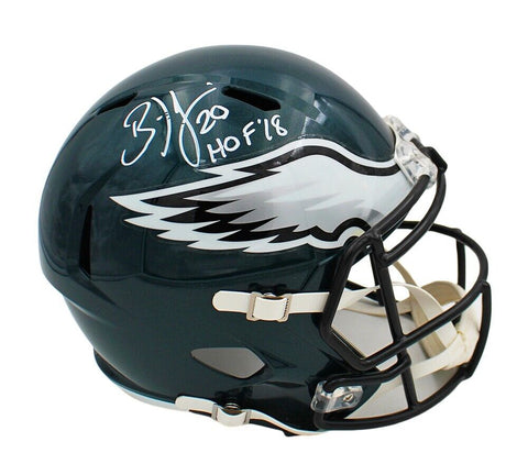 Brian Dawkins Signed Philadelphia Eagles Speed Full Size NFL Helmet With "HOF 18