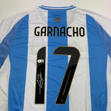 Autographed/Signed Alejandro Garnacho Argentina Blue Jersey Beckett BAS COA #2