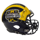 Autographed/Signed JJ J.J. McCarthy Michigan Full Size FS Replica Helmet BAS COA