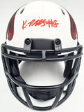 KYLE PITTS AUTO FALCONS LUNAR ECLIPSE WHITE SPEED MINI HELMET BECKETT 194403