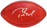 TOM BRADY AUTOGRAPHED SB LI LEATHER FOOTBALL PATRIOTS FANATICS HOLO 205689