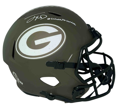 JAYDEN REED SIGNED GREEN BAY PACKERS SALUTE TO SERVICE FULL SIZE HELMET BECKETT