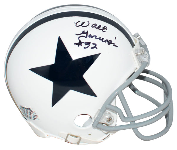 WALT GARRISON AUTOGRAPHED DALLAS COWBOYS WHITE MINI HELMET COA