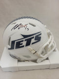 DAVANTE ADAMS SIGNED NEW YORK JETS STS SPEED MINI HELMET BECKETT QR