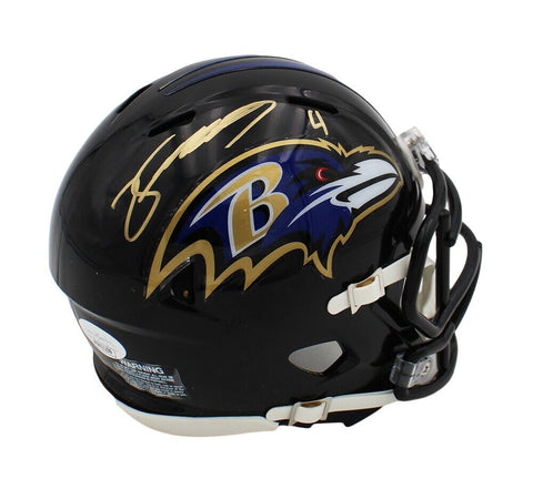 Zay Flowers Signed Baltimore Ravens Speed NFL Mini Helmet