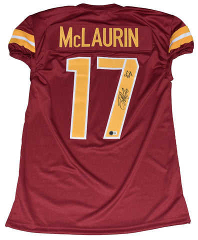 TERRY McLAURIN SIGNED WASHINGTON COMMANDERS #17 GAME CUT JERSEY W/ SCARY TERRY