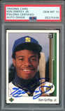 Ken Griffey Jr PSA 10 AUTO Rookie 1989 Upper Deck #1 RC On Card GEM MINT AUTO