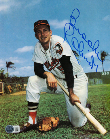 Brooks Robinson Autographed Baltimore Orioles 8x10 Photo Beckett 45177