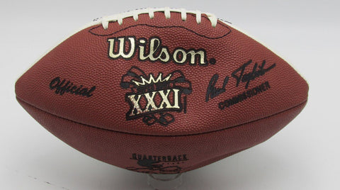 Dante Lavelli HOF Autographed/Inscribed Wilson SB XXXI Football Browns 176253