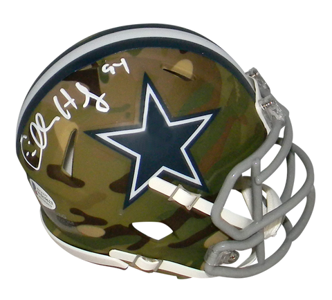 CHARLES HALEY SIGNED DALLAS COWBOYS CAMO SPEED MINI HELMET BECKETT