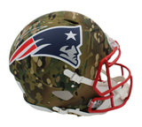 Mac Jones Signed New England Patriots Speed Authentic Camo NFL Helmet