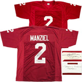 TEXAS A&M JOHNNY MANZIEL AUTOGRAPHED MAROON JERSEY JOHNNY FOOTBALL JSA 228798